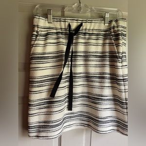 Loft. Terry feeling skirt. Navy and white. Size small petite.